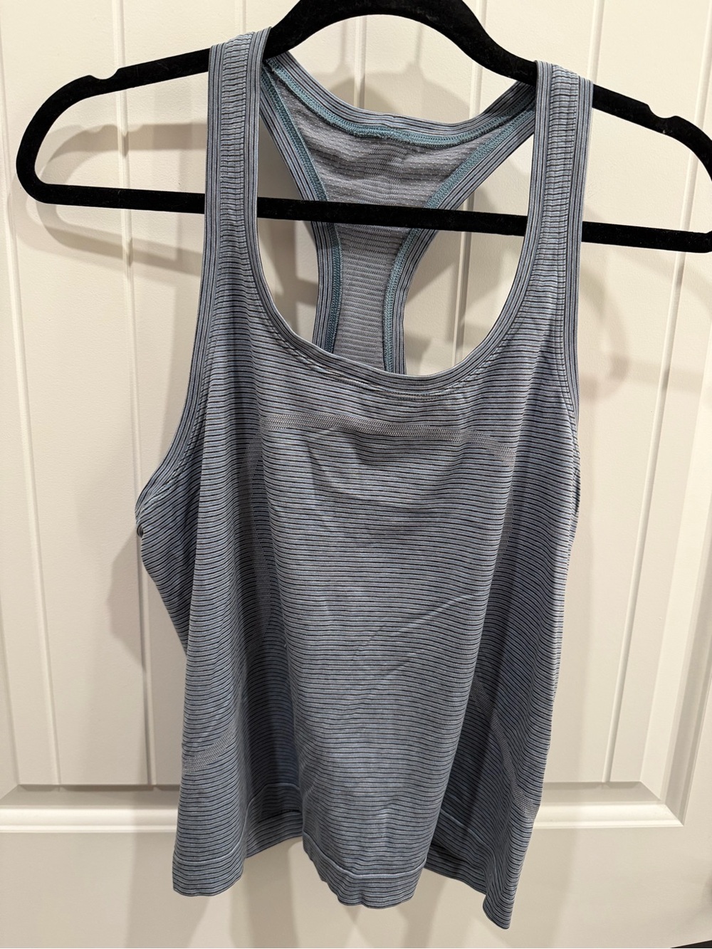 Lululemon Swiftly Tech Blue Striped Racerback Tank